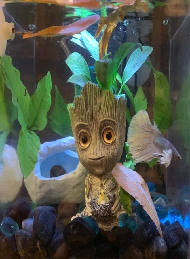 SLOCME Aquarium Groot Air Bubbler Stone Decorations - with Standard Tubing and Fish Tank Air Stone Set - Image 2